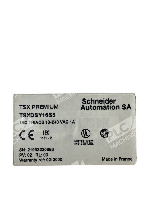 Schneider Automatic TSXDSY16S5 TSX Premium 16Q TRIACS 18-240 VAC 1A - Image 3