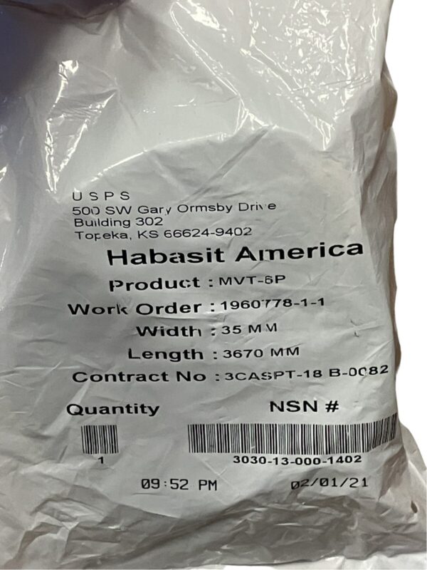 Habasit America MVT-6P Belt 35mmx3670mm (lot of 5)