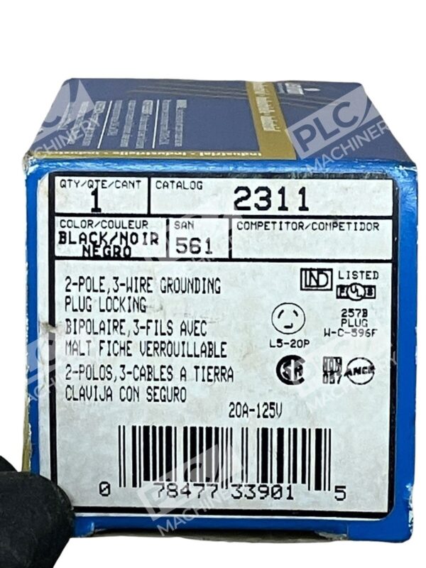 Leviton 2311 2 Pole 3 Wire Grounding Plug Lock