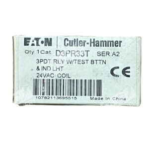 Cutler Hammer D3PR33T /A2 3PDT RLY W/TEST BTTN & IND LHT 24VAC Coil
