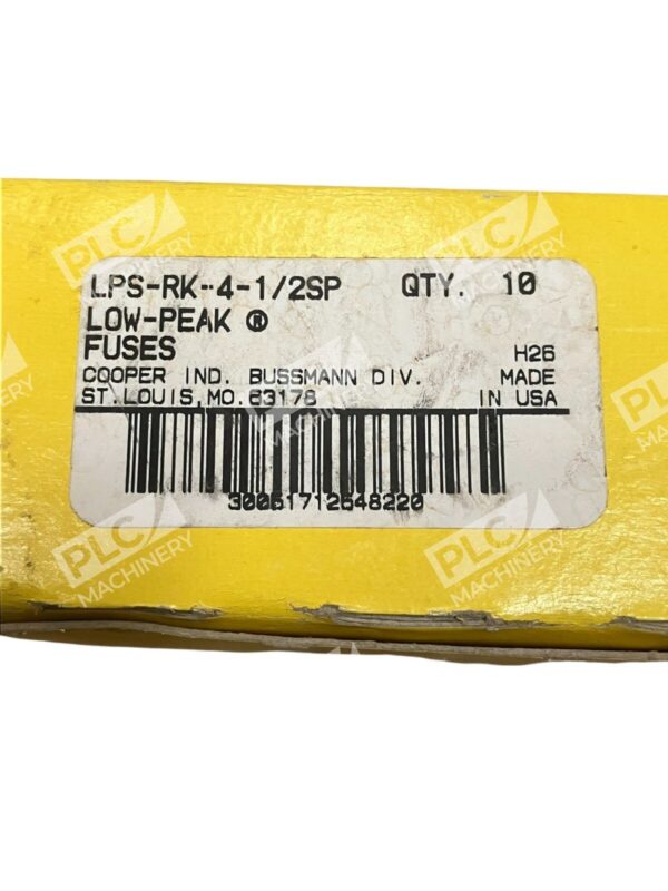 Cooper Bussmann Low-Peak 4.5A Fuses LPS-RK-4-1/2SP (Box of 10) - Image 2