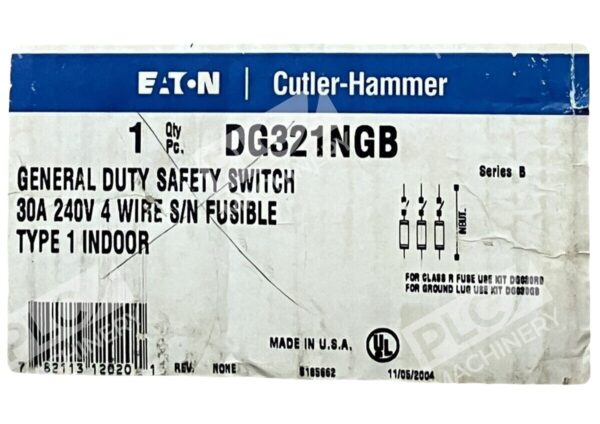 Eaton Cutler-Hammer DG321NGB /B General Duty Safety Switch - Image 2