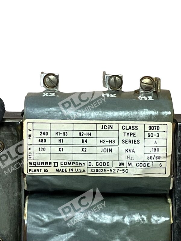 Square D 9070 G0-3 /A Control Circuit Transformer Open Type - Image 4