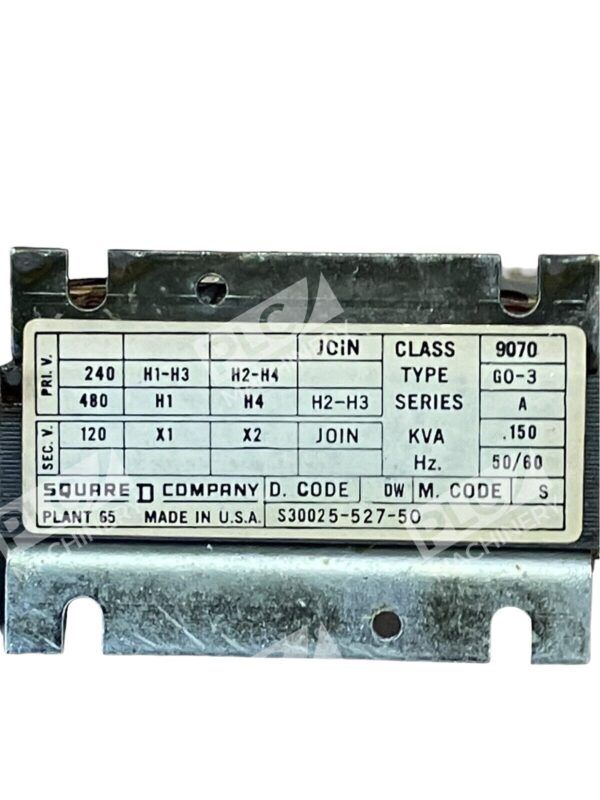 Square D 9070 G0-3 /A Control Circuit Transformer Open Type - Image 5