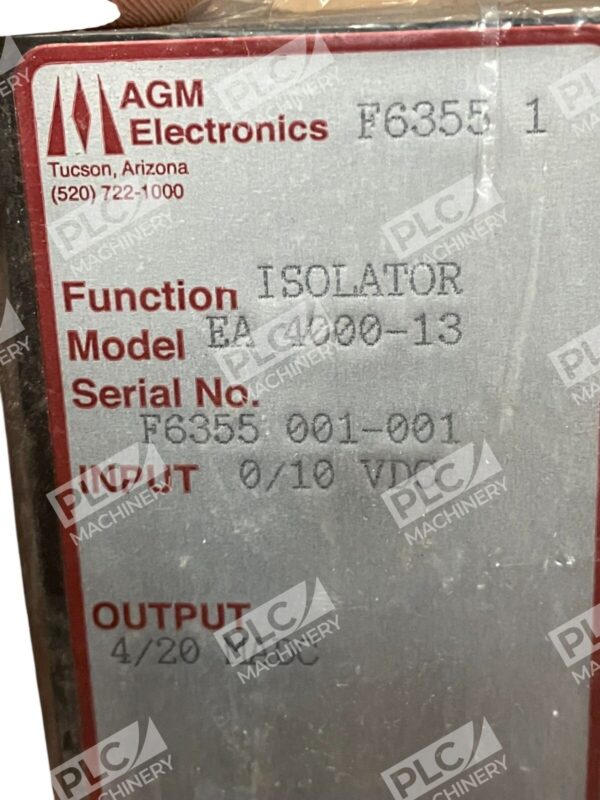 AGM Electronics F6355 1 0/10VDC 4/20MADC Isolator EA 4000-13 - Image 2