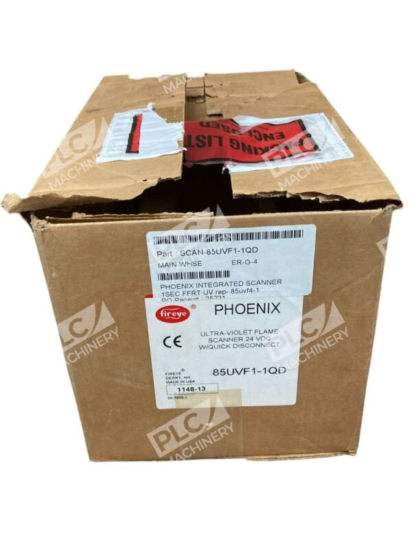 Fireye 24VDC Ultra-Violet Flame Scanner W/ Quick Disconnect Phoenix 85UVF1-1QD