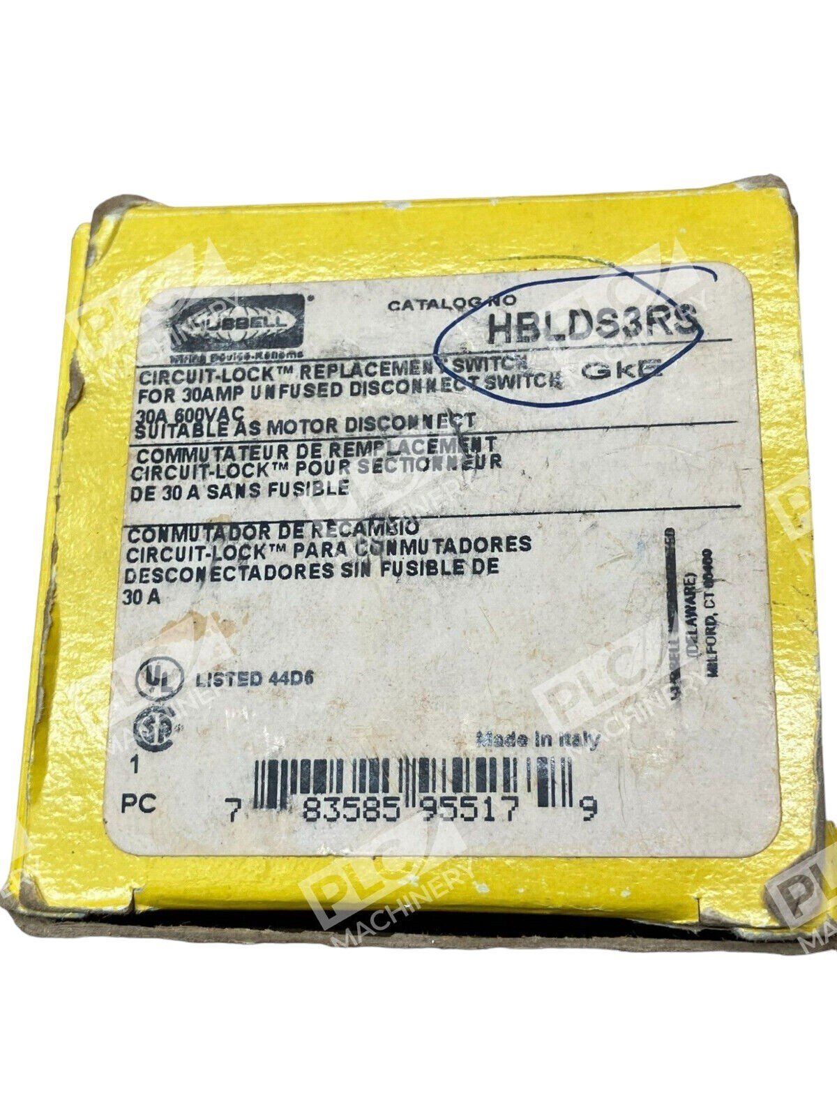 Hubbell HBLDS3RS Circuit-Lock Replacement Switch