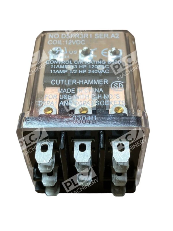 Cutler Hammer D5PR3R1 A2 3Pdt Relay 12VDC Coil - Image 2