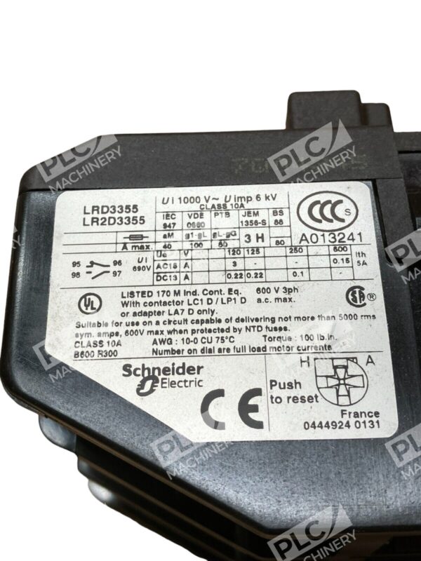 Square D LRD3355 Thermal Overload Relay Telemecanique TeSys - Image 5
