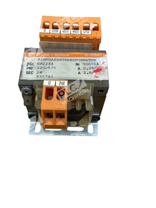 Burkle+Schock 220-575PRI 24SEC 835740 006364 Control Transformer ER2234 - Image 3