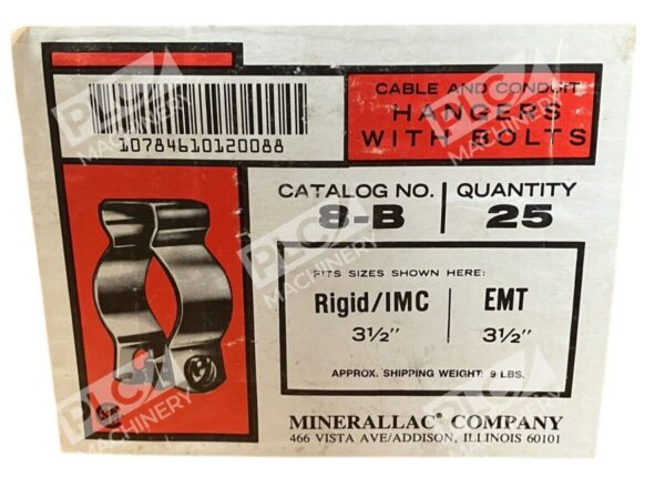 Minerallac 8-B Hangers With Bolts 3-1/2" (Box of 25)