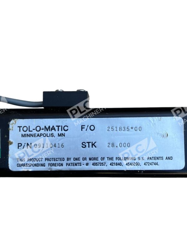 Tol-O-Matic Rodless Linear Actuator 28.00STK F/O 251835*00 9110416 - Image 2