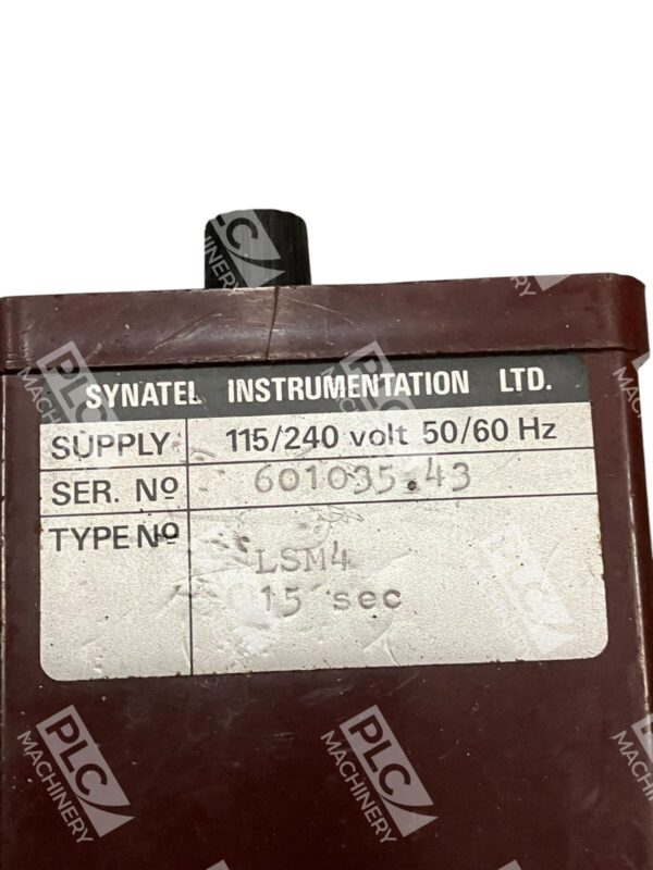 Synatel Instrumentation 115/240V 50/60Hz Time Delay Relay LSM.4-15S - Image 3