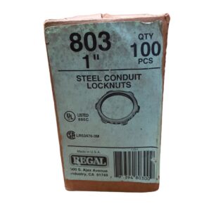 Regal 803 1" Steel Conduit Locknuts (Box of 100)