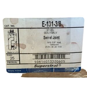 Thomas Berts Superstrut E-131-3/8 Swivel Joint 3/8" Stub (Box of 25)