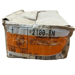 Bridgeport 2100-BN Conduit Hanger W/ Nut and Carriage Bolt 1/2" (Box of 40)