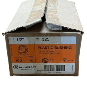 Bridgeport 325 Plastic Bushing 1-1/2" Rated for 105 Degree C (Box of 100)