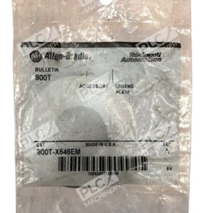 Allen Bradley Rockwell Automation Legend Plate Accessory 800T-X646EM /A
