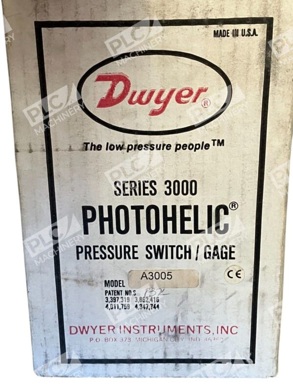 Dwyer Instruments Series 3000 Photohelic Pressure Switch Gage Model A3005 - Image 2