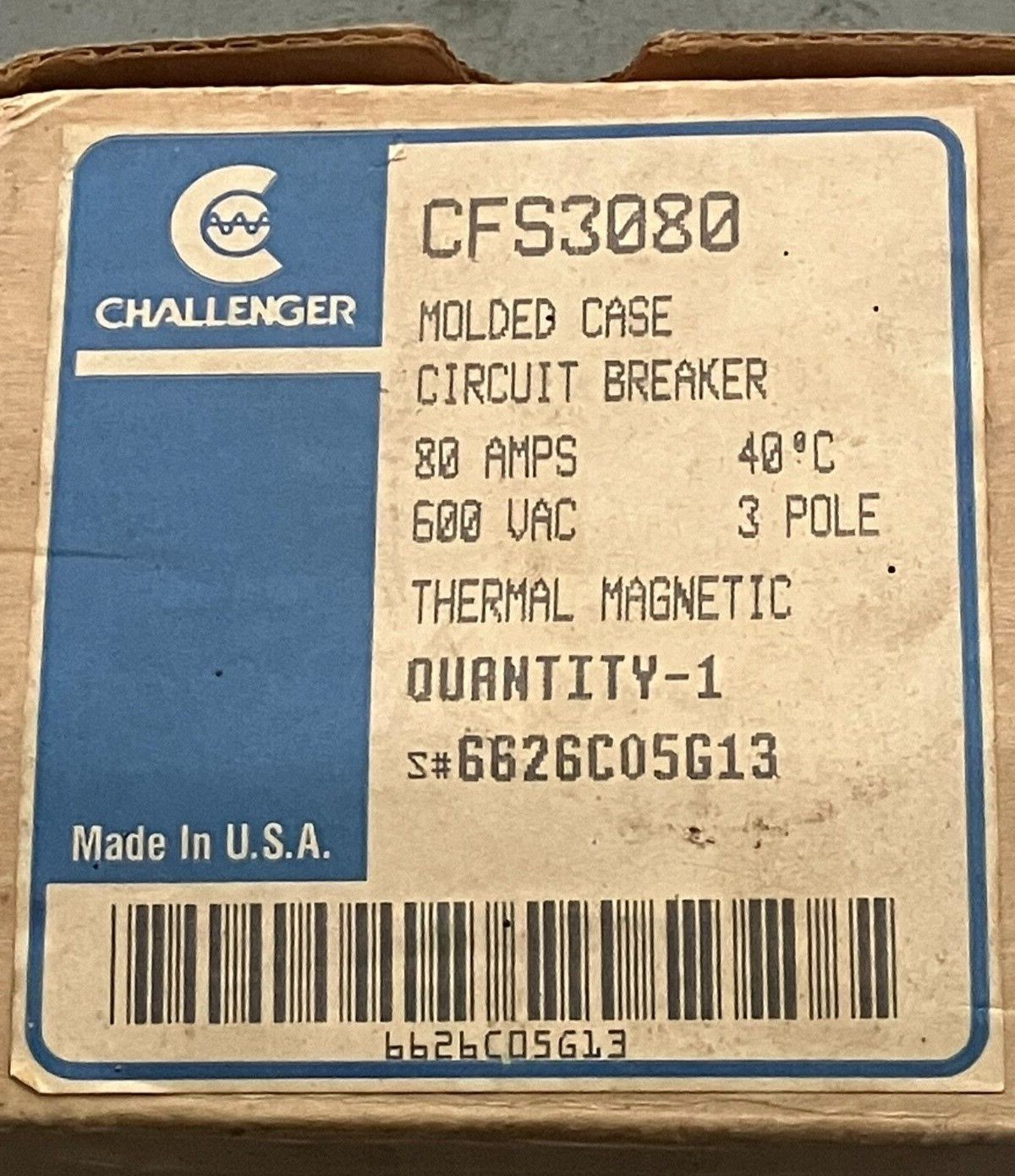 Challenger CFS 14k Molded Case Circuit Breaker