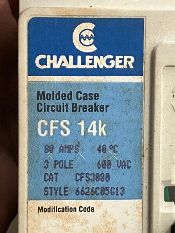 Challenger CFS 14k Molded Case Circuit Breaker - Image 10