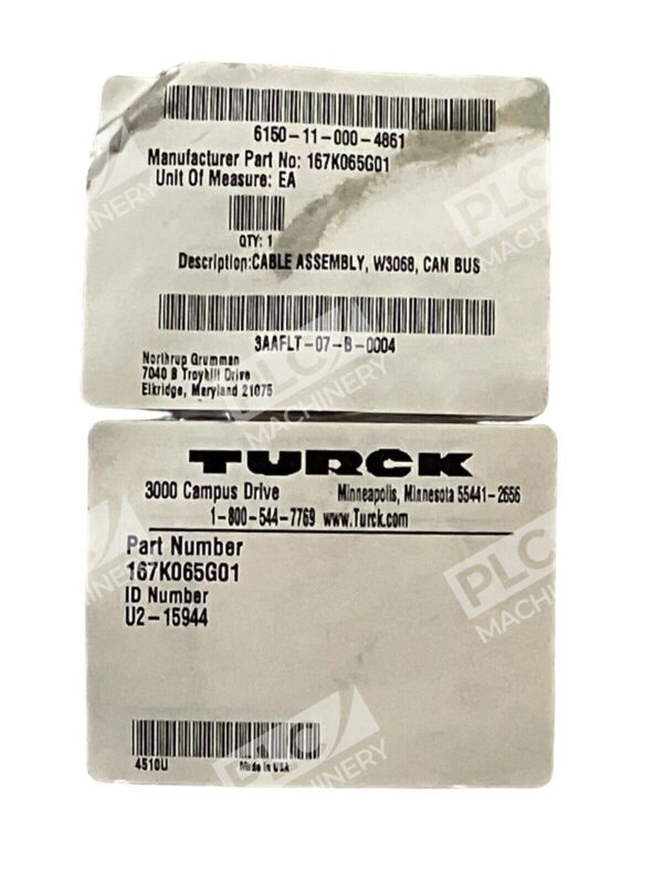 Turck 3AAFLT-07-B-004 Cable Assembly 167K065G01 U2-15944 - Image 2