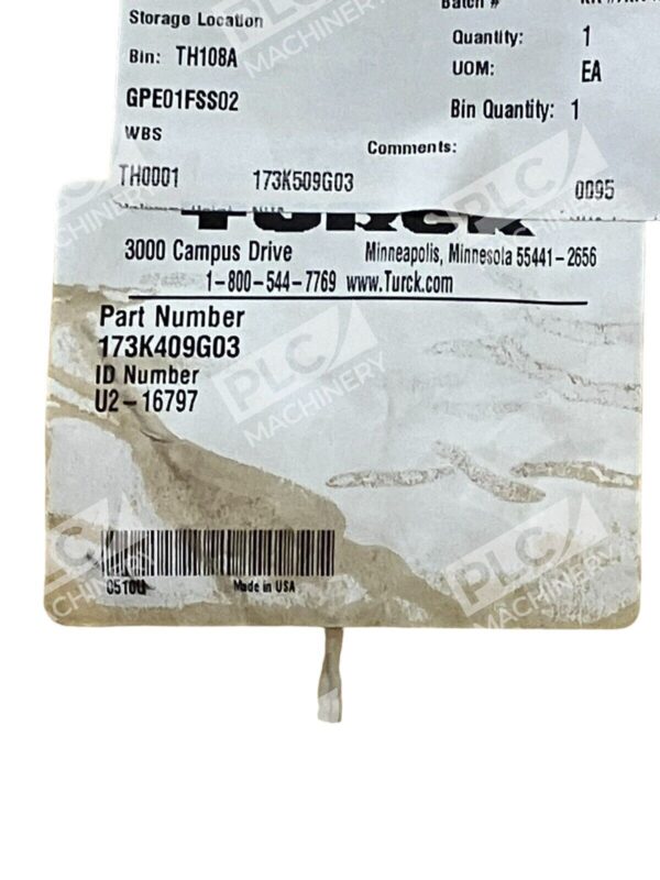 Turck E54661 Cable Assembly 173K409G03 U2-16797 - Image 2