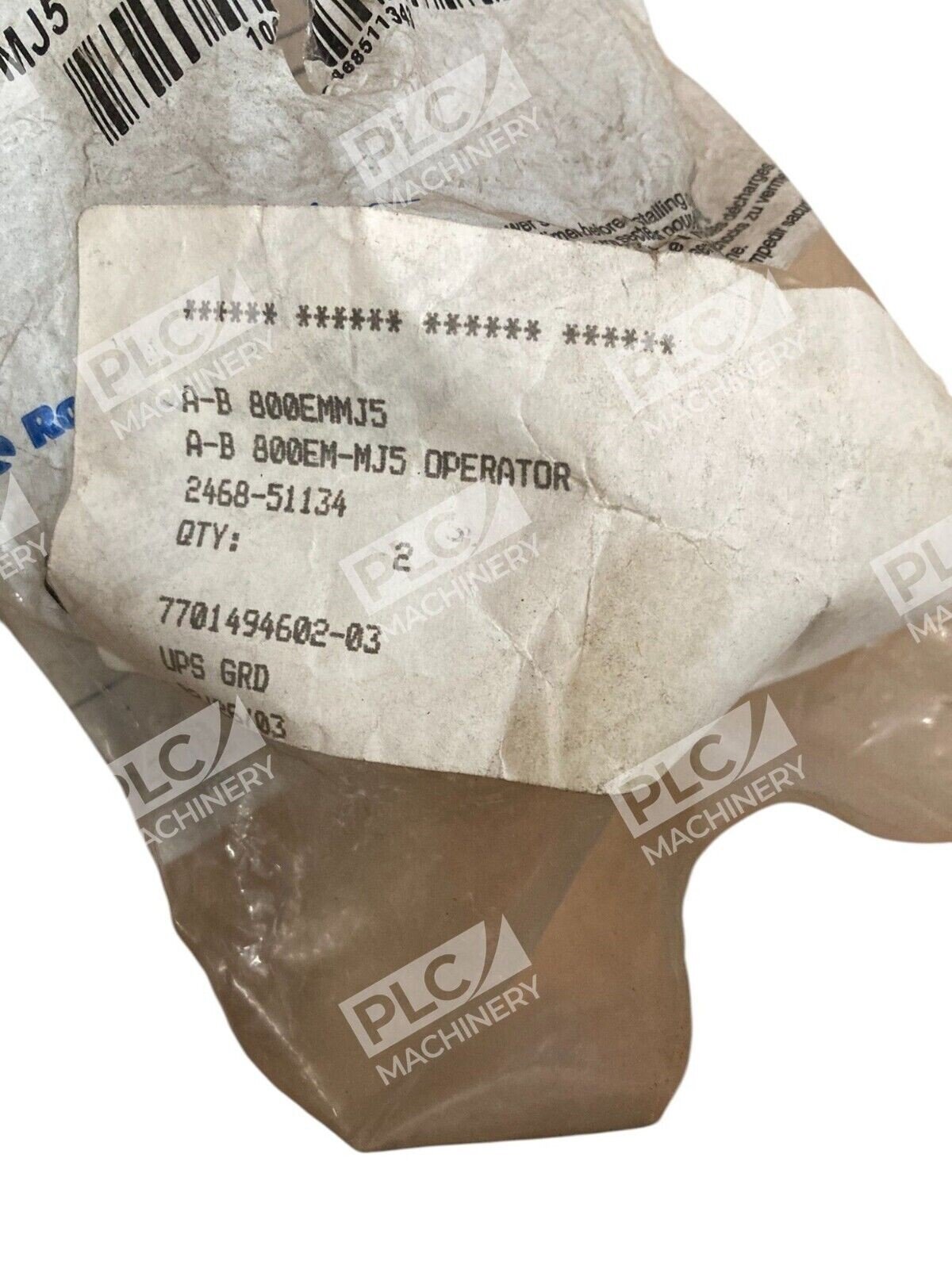 Allen Bradley AB Yellow Mushroom Push Button 800EM-MJ5 /A - Image 3