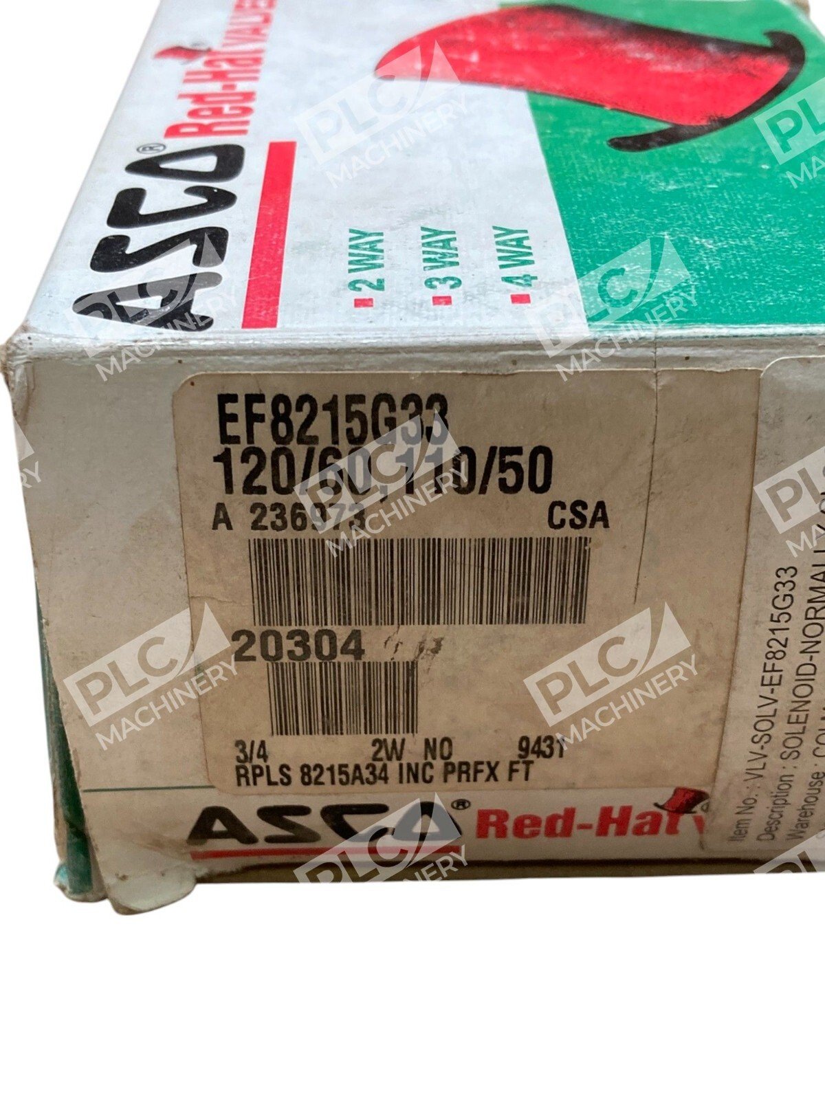 ASCO 120/60 110/50 3/4 2W Red Hat Valves EF8215G33 - Image 2