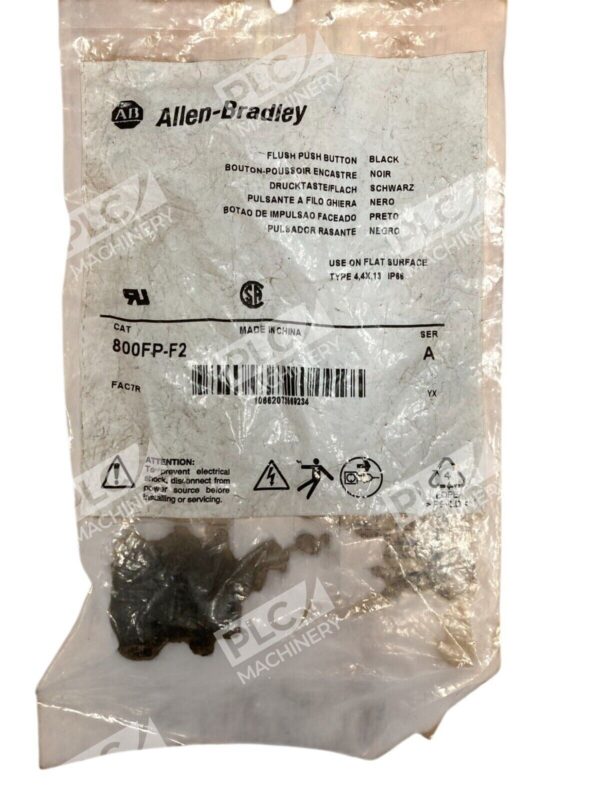 Allen Bradley AB Black Flush Push Button 800FP-F2 /A