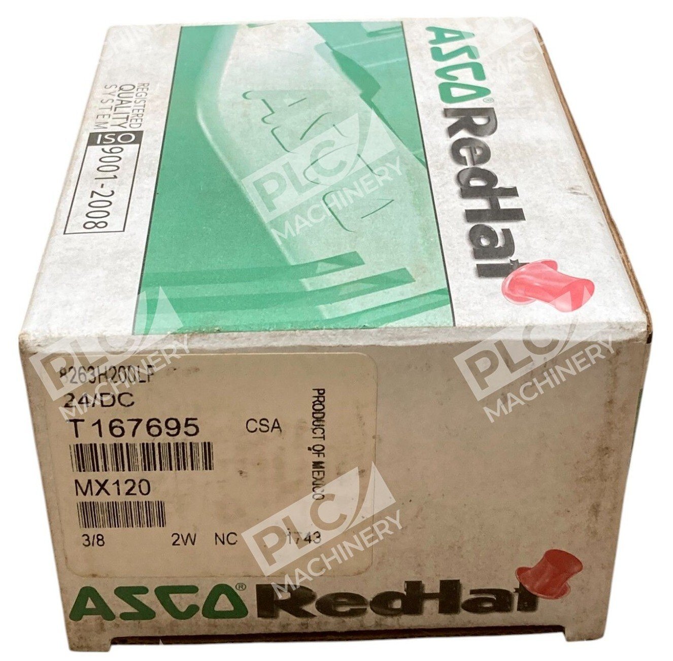 ASCO MX120 T167695 24/DC 3/8 2W Red Hat Valve 8263H200LF