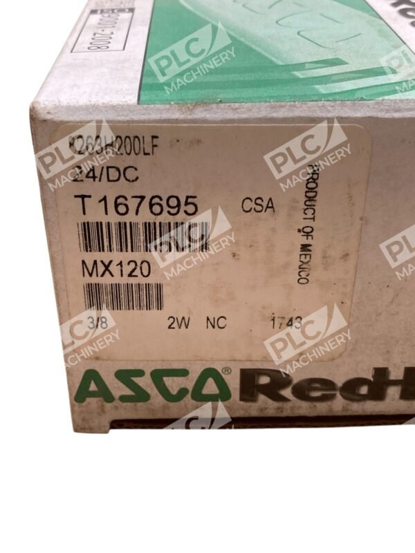 ASCO MX120 T167695 24/DC 3/8 2W Red Hat Valve 8263H200LF - Image 2