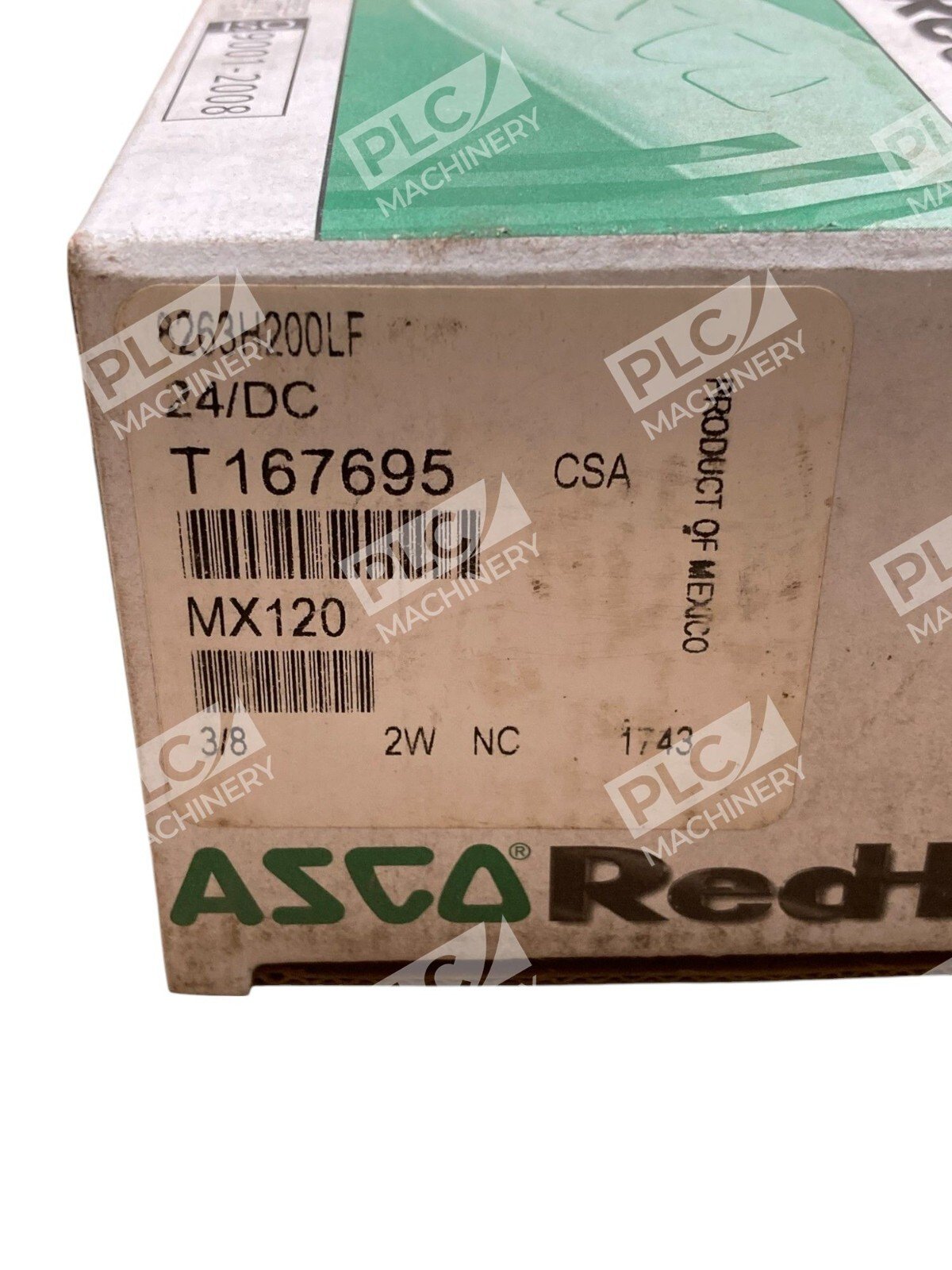 ASCO MX120 T167695 24/DC 3/8 2W Red Hat Valve 8263H200LF - Image 2