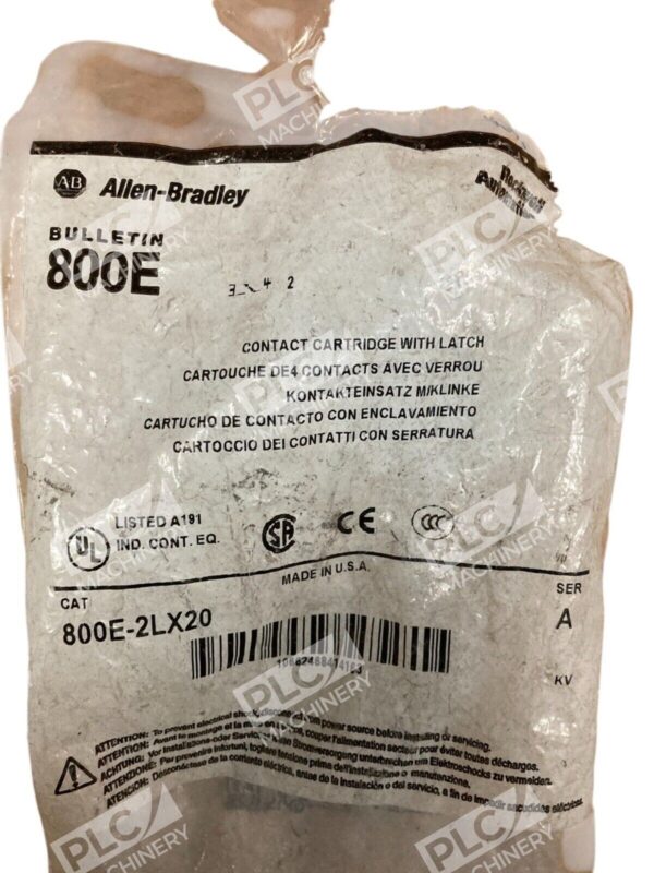Allen Bradley AB Bulletin 800E Contactor Cartridge W/ Latch 800E-2LX20 /A - Image 2