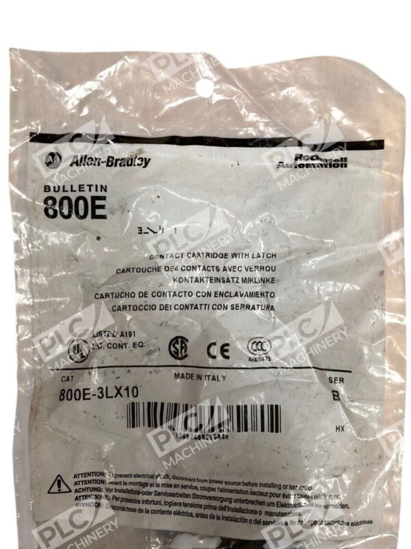 Allen Bradley AB Contact Cartridge W/ Latch 800E-3LX10 /B - Image 2