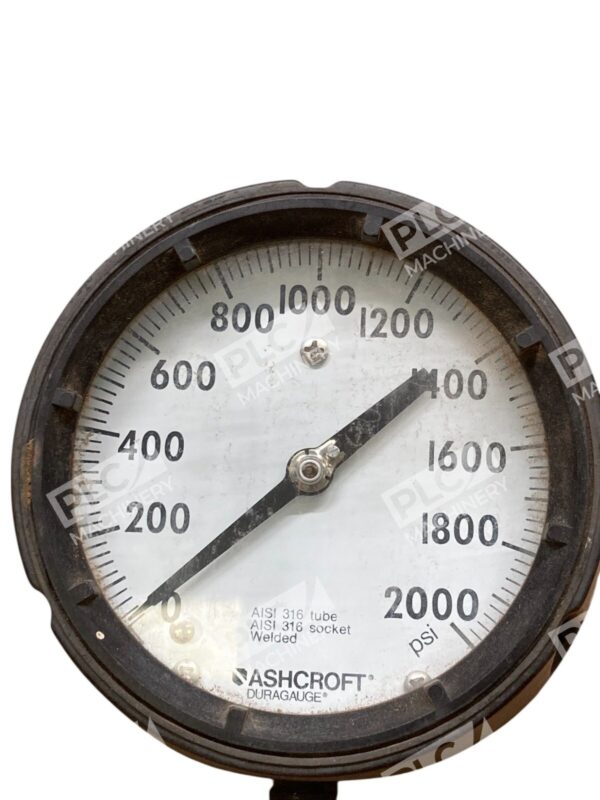 Ashcroft Duragauge Pressure Gauge 0-2000PSI - Image 2