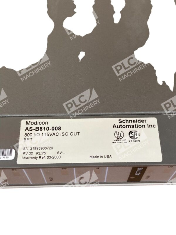 Modicon AEG Schneider B810 115VAC Isolated Output Module AS-B810-008 - Image 5