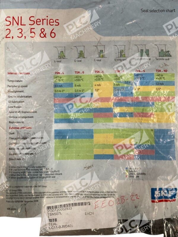 SKF SNL Series 2,3,5&6 Bearing Seal TSN507L - Image 2