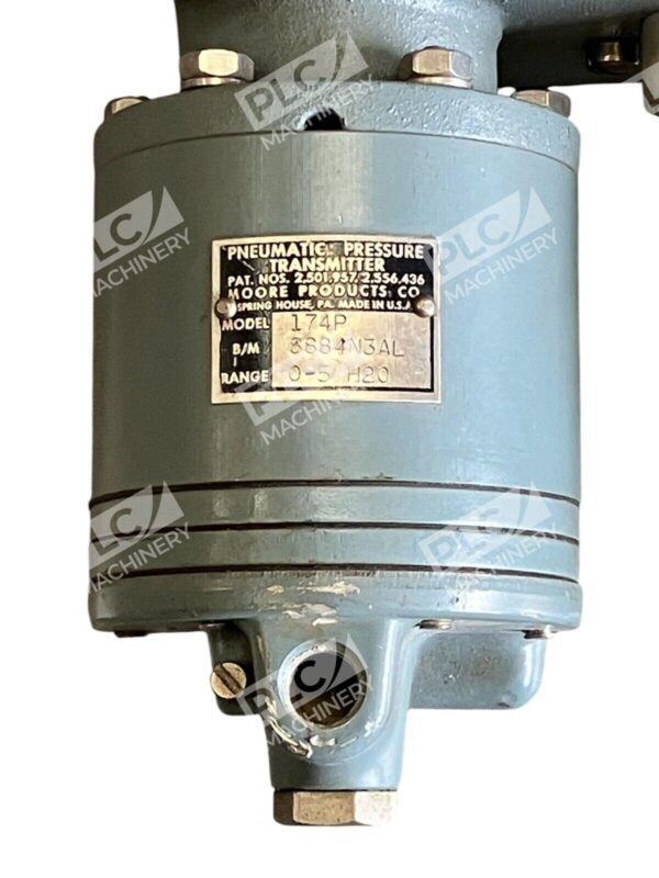 Moore Products 8884N3AL 0-5 H20 Pneumatic Pressure Transmitter 174P - Image 3