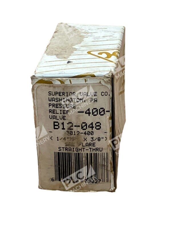 Superior Valve 3012-400 Pressure Relief Valve 1/4"x3/8" Straight Through
