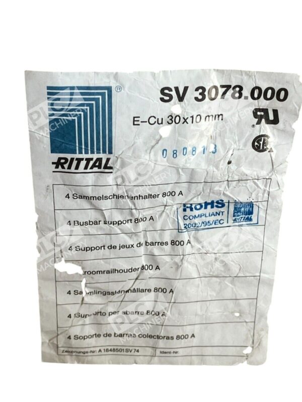 Rittal E-Cu 30x10mm Busbar Holder SV3078.000 (Bag of 4) - Image 4
