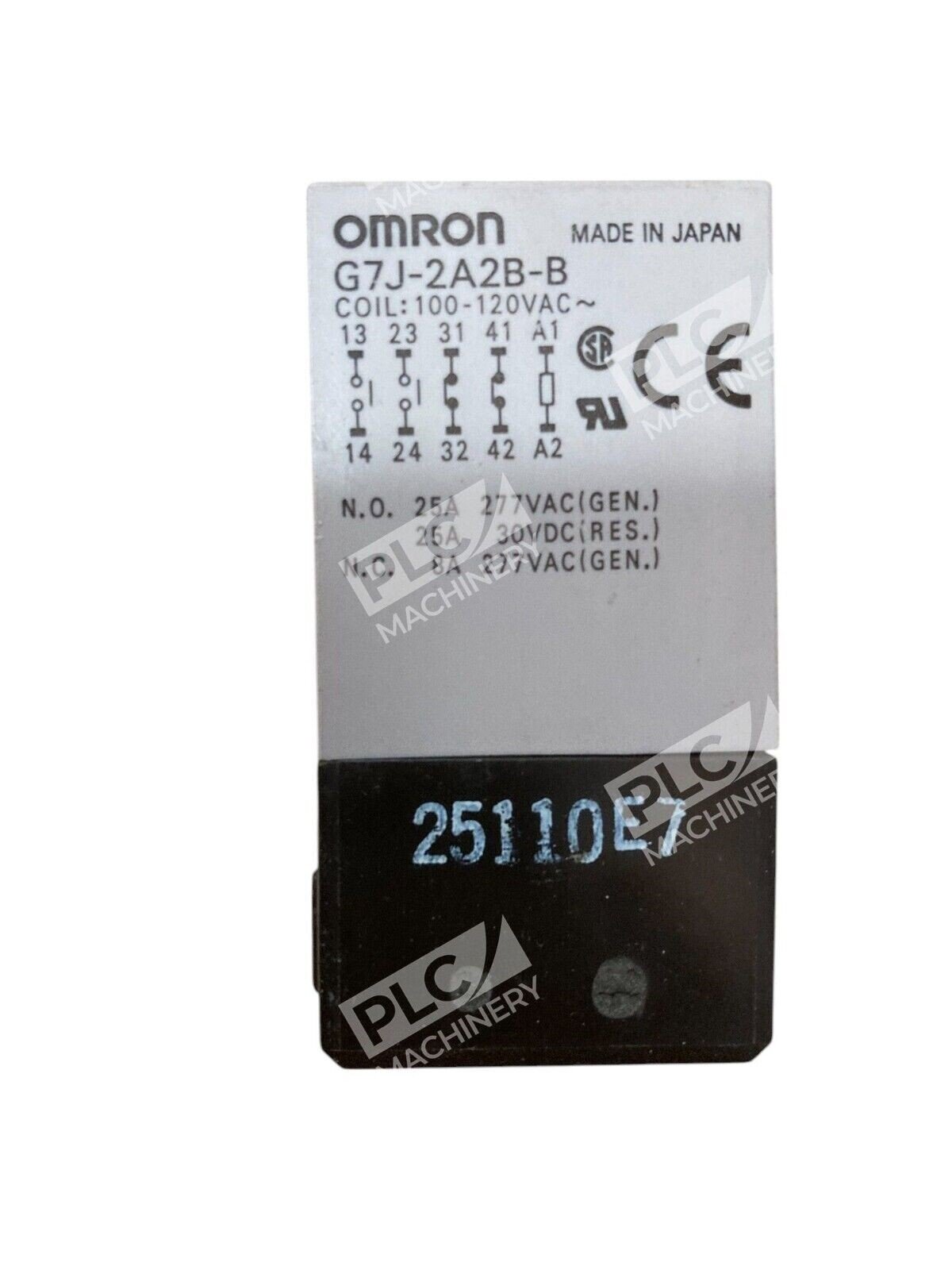 Omron 25110E7 Relay G7J-2A2B-B 100/120AC
