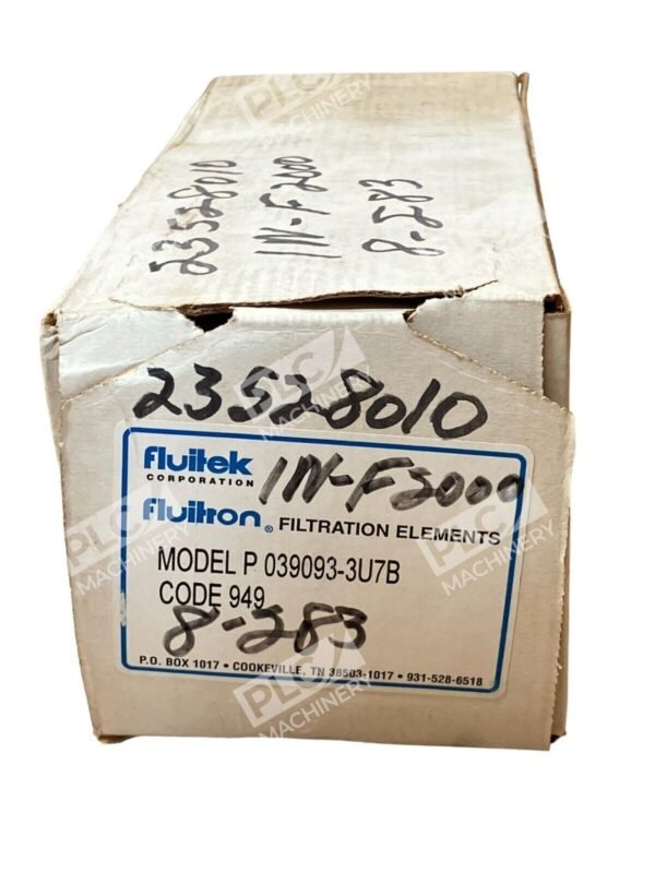 Fuitek P 039093-3U7B Fluitron Hydraulic Filtration Element 949