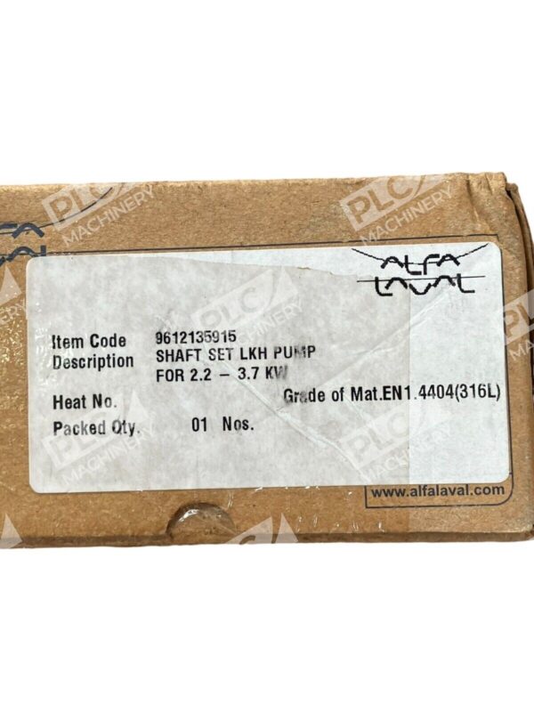 Alfa Laval 9612135915 Shaft Set LKH Pump For 2.2-3.7KW - Image 2