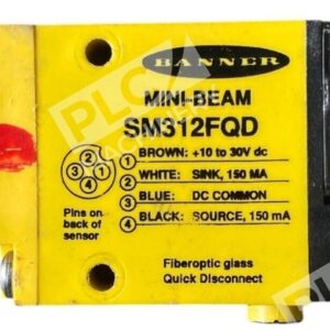 Banner Fiberoptic Glass Quick Disconnect Mini-Beam Sensor SM312FQD