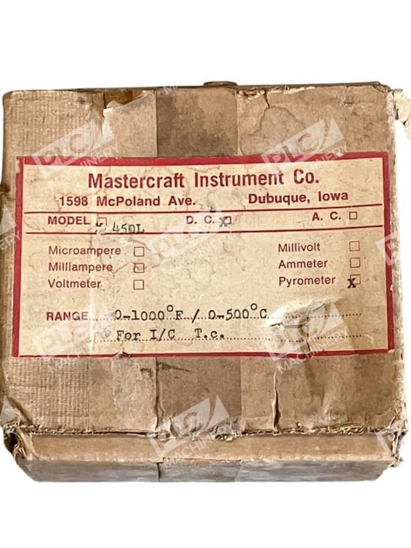 Mastercraft Instrument 0-1000F 0-500C Pyrometer 450L
