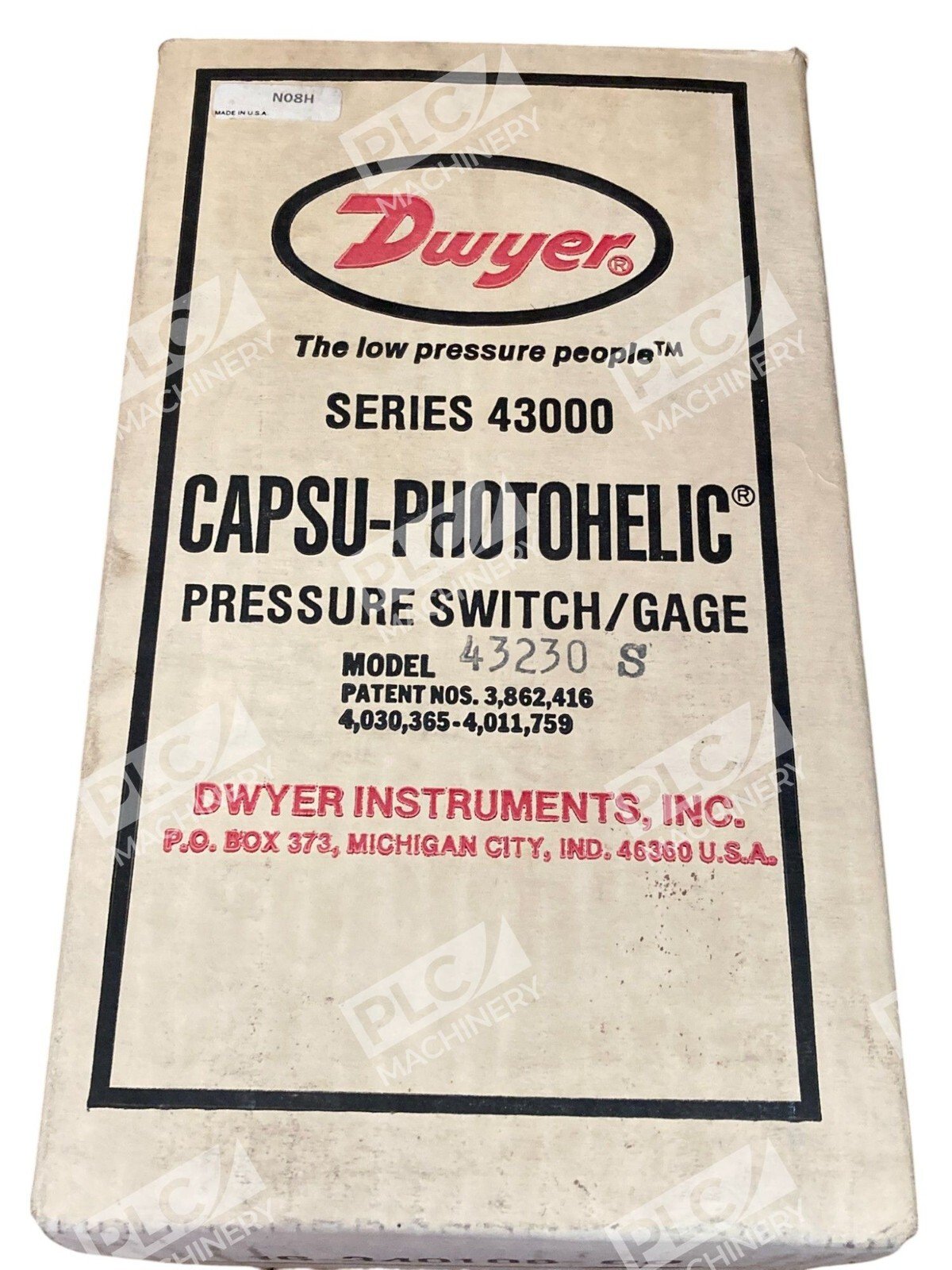 Dwyer Series 43000 Capsu-Photohelic Pressure Switch Gage 43230S