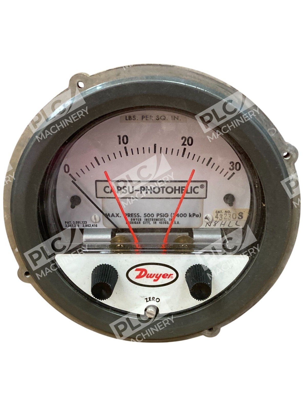 Dwyer Series 43000 Capsu-Photohelic Pressure Switch Gage 43230S - Image 2