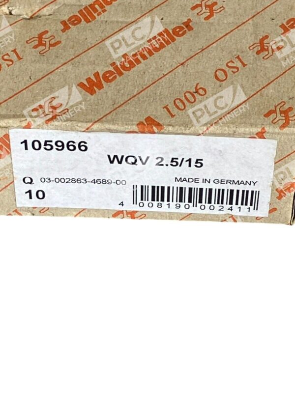 Weidmuller 105966 WQV 2.5/15 (Box of 10) - Image 2