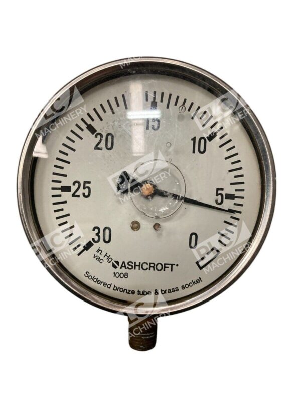 Ashcroft 100mm Stainless Steel 0-30inHgvac Pressure Gauge 10 1008 AL 02L VAC - Image 2